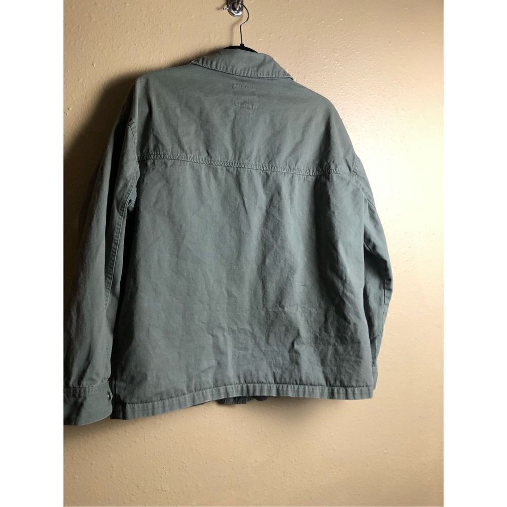 Full Tilt Jacket Snap Front Close Long Slv Snap Cuff 4 Pockets Olive Medium - Picture 11 of 12